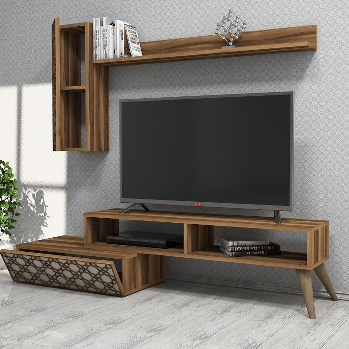 Hanah Home Planet - Mueble de TV Nogal y Crema Hanah Home Planet - Mueble de TV Nogal y Crema
